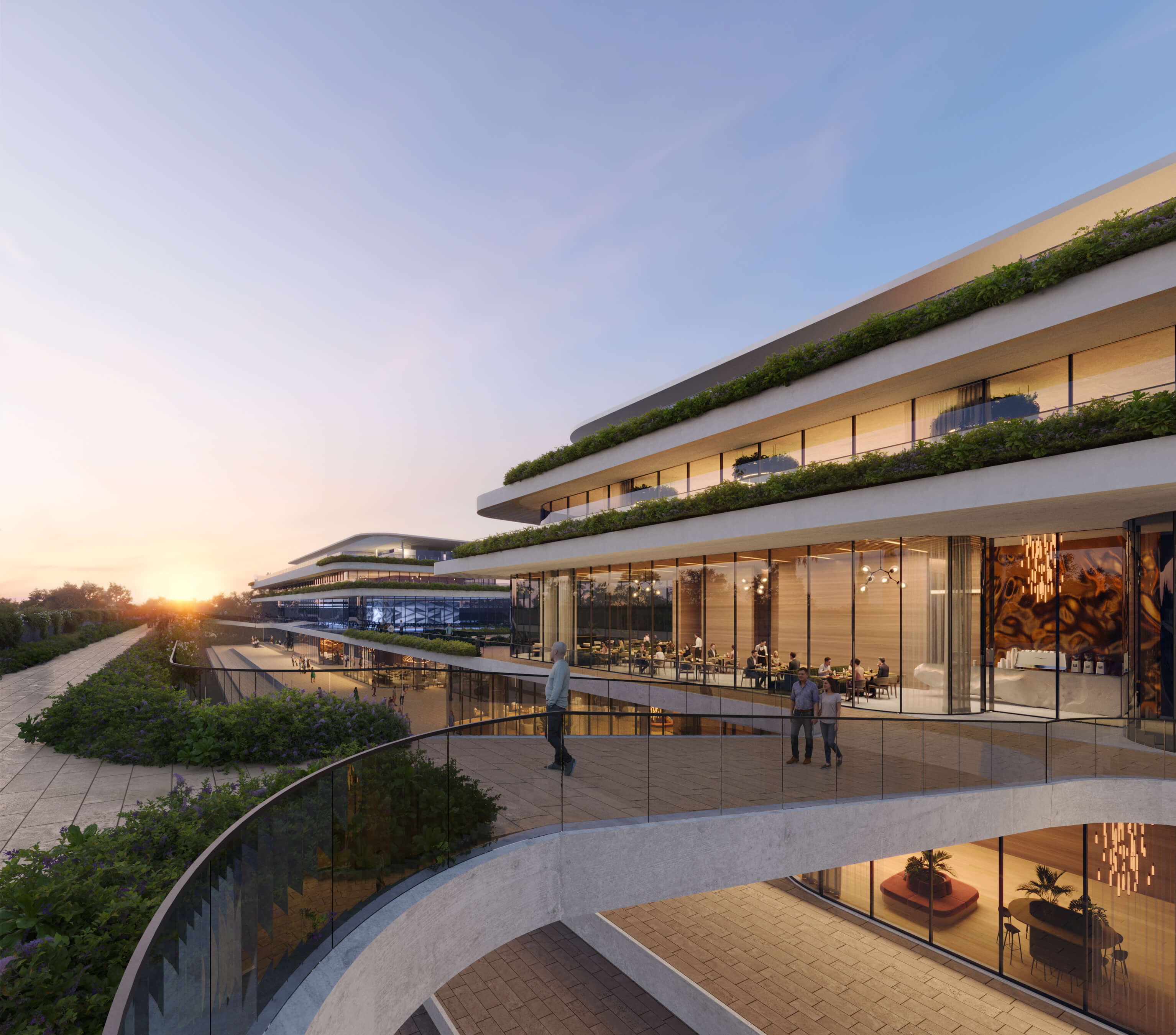 Premium clubhouse exterior render